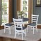 International Concepts 36 in. Solid Wood Round Top Pedestal Dining Table with 4 Dining Chairs in White/Heather Gray K05-36RT-27B-C617-4 - alternate 2